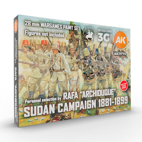 AK Interactive Signature Set: Sudan Campaign 1881-1899 - Rafa "Archiduque" Acrylic Paint Set 3rd Generation