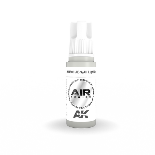 AK Interactive Air Series: AE-9/AII Light Grey Acrylic Paint 17ml 3rd Generation