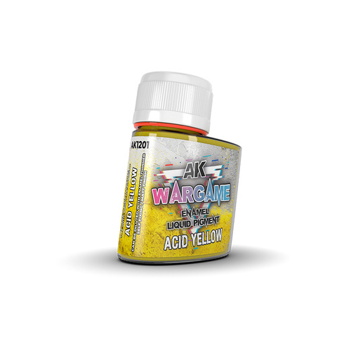 AK Interactive Wargame: Acid Yellow Enamel Liquid Pigment 35ml