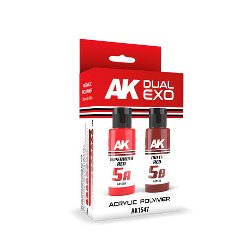 AK Interactive Dual Exo Supernova Red & Dirty Red Paint Set