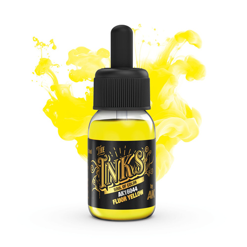 AK Interactive The INKS: Fluor Yellow  30ml Acrylic Ink