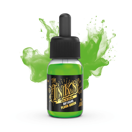 AK Interactive The INKS: Fluor Green 30ml Acrylic Ink