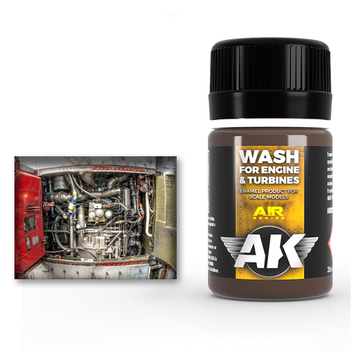 AK Interactive Weathering: Wash For Aircraft Engine 35ml Enamel Paint