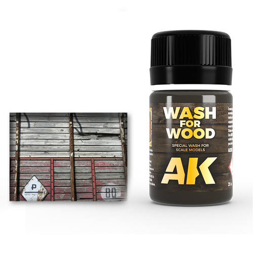 AK Interactive Weathering: Wash For Wood 35ml Enamel Paint