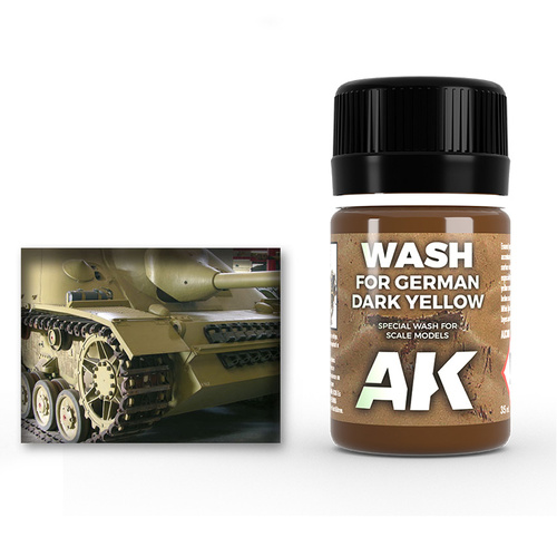 AK Interactive Weathering: Wash For Dark Yellow Vehicles 35ml Enamel Paint