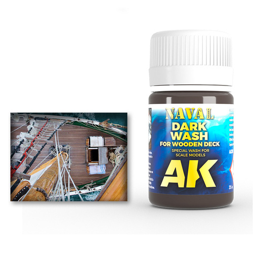 AK Interactive Weathering: Dark Wash For Wood Decks 35ml Enamel Paint