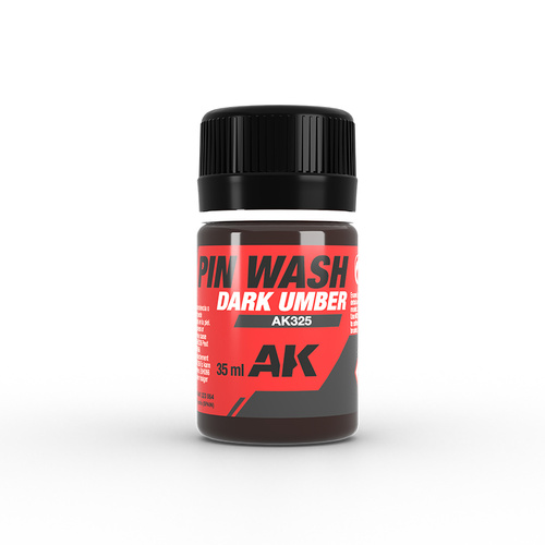 AK Interactive Pin Wash: Dark Umber 35ml