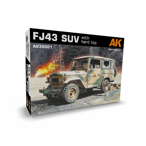 AK Interactive 1/35 FJ43 Suv With Hard Top Plastic Model Kit