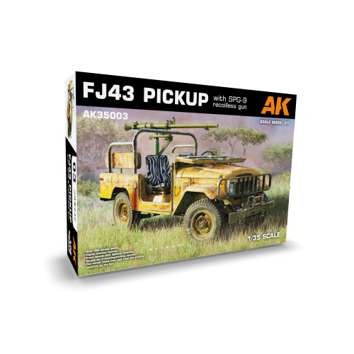 AK Interactive 1/35 FJ43 Pickup with SPG-9.  RECOILLESS GUN Plastic Model Kit/