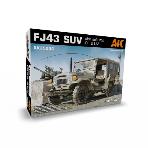 AK Interactive 1/35 FJ43 SUV with Soft top IDF & LAF Plastic Model Kit