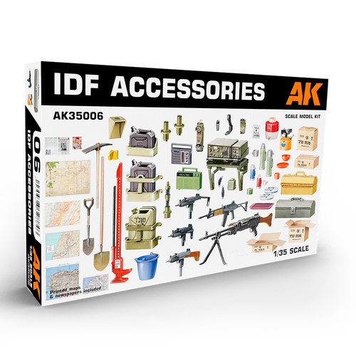 AK Interactive 1/35 IDF Accessories Plastic Model Kit