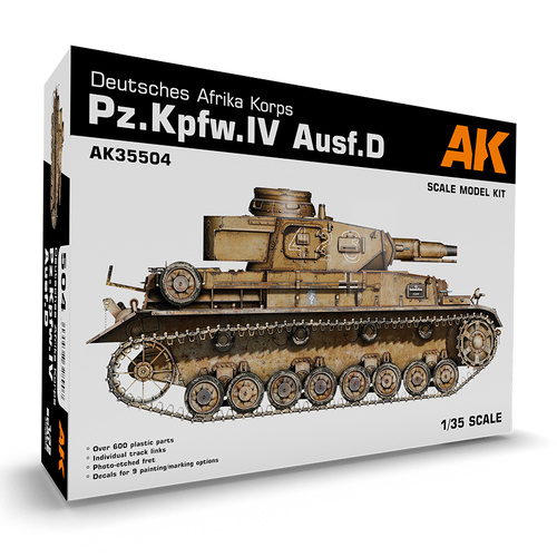 AK Interactive 1/35 Pz.Kpfw.Iv Ausf.D Deutsche Afrkia Korps Plastic Model Kit