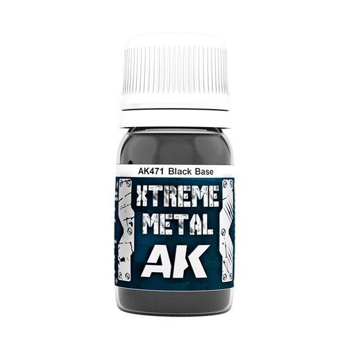 AK Interactive Xtreme Metal Black Base Enamel Paint 30ml