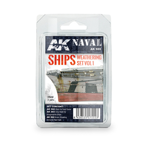 AK Interactive Weathering: Ships Vol.1 Weathering Enamel Paint Set