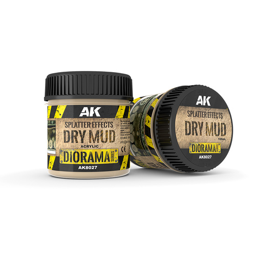 AK Interactive Dioramas: Splatter Effects Dry Mud - 100ml (Acrylic)