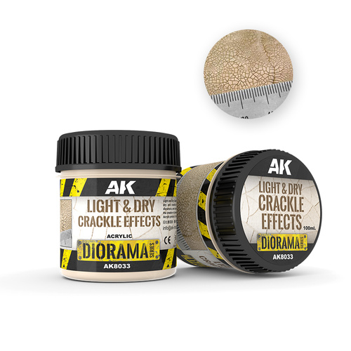 AK Interactive Dioramas: Light & Dry Crackle Effects - 100ml (Acrylic)