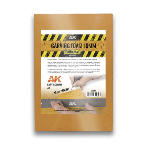 AK Interactive Carving Foam 10mm A4 Size (305 X 228 mm)