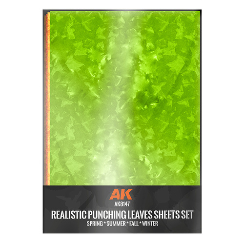 AK Interactive Punching Leaves Sheets Set (4 Units Of A4-Size Sheets)