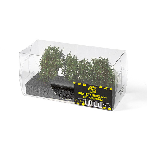 AK Interactive Dioramas: Dark Green Bushes 4-6cm -1:35 / 75 mm / 90 mm