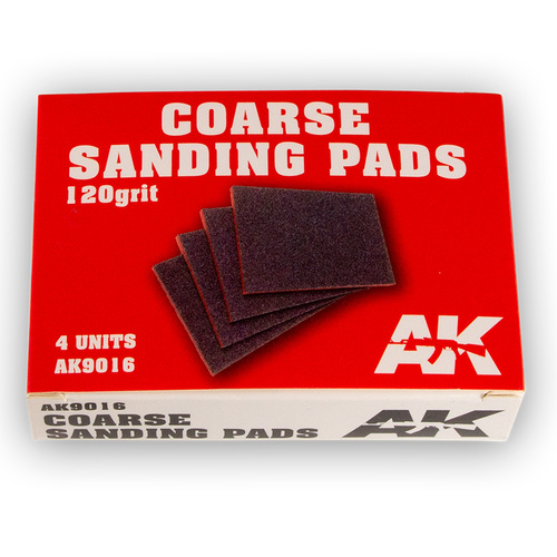 AK Interactive Coarse Sanding Pads 120 grit. 4 units