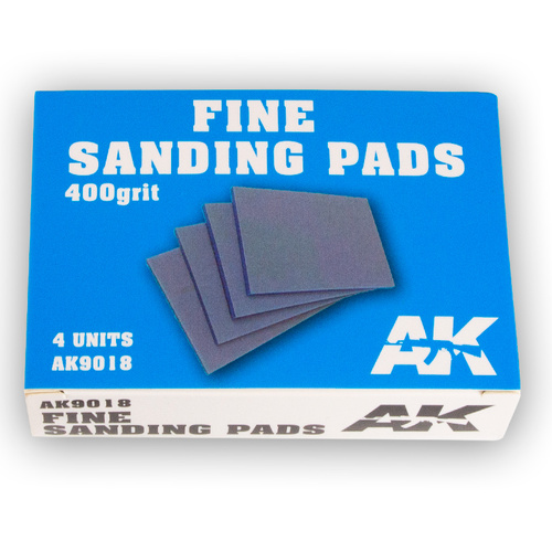 AK Interactive Fine Sanding Pads 400 grit. 4 units