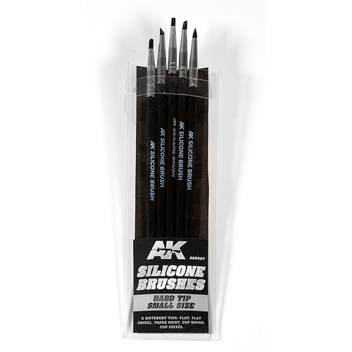 AK Interactive Silicone Brushes Hard Tip Small Size