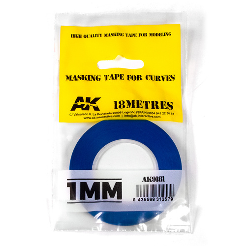 AK Interactive Blue masking Tape for curves 1mm