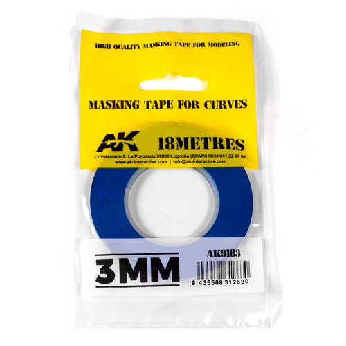 AK Interactive Blue masking Tape for curves 3 mm