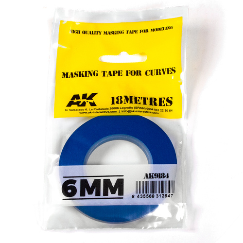 AK Interactive Blue masking Tape for curves 6mm