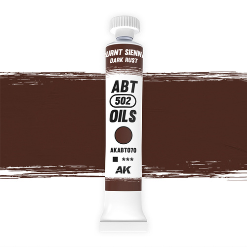 AK Interactive ABT 502: Burnt Sienna / Dark Rust 20ml Oil Paint