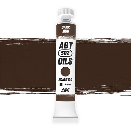 AK Interactive ABT 502: Dark Mud 20ml Oil Paint