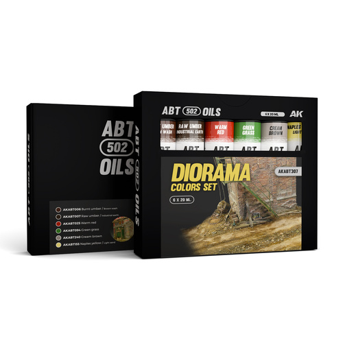 AK Interactive ABT 502: Diorama Colours Oil Paint Set