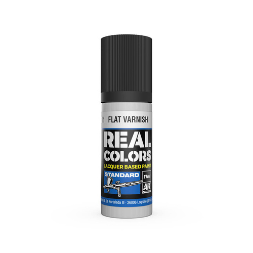 AK Interactive Real Colors: Flat Varnish - 17ml Lacquer Paint