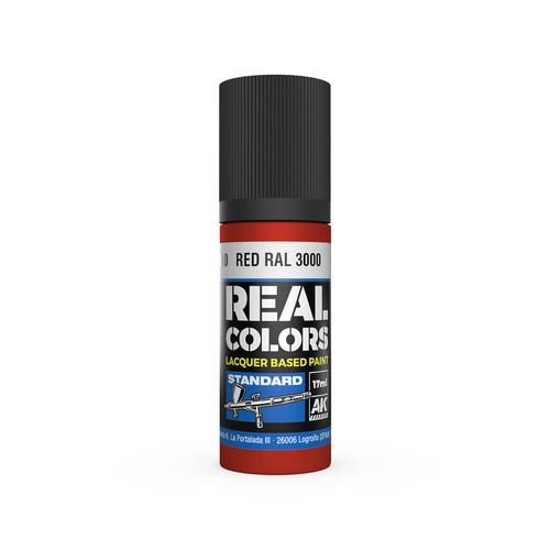 AK Interactive Real Colors: Red RAL 3000 - 17ml Lacquer Paint