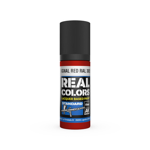 AK Interactive Real Colors: Signal Red RAL 3020 - 17ml Lacquer Paint