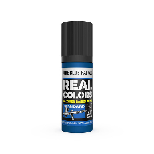 AK Interactive Real Colors: Pure Blue RAL 5005 - 17ml Lacquer Paint