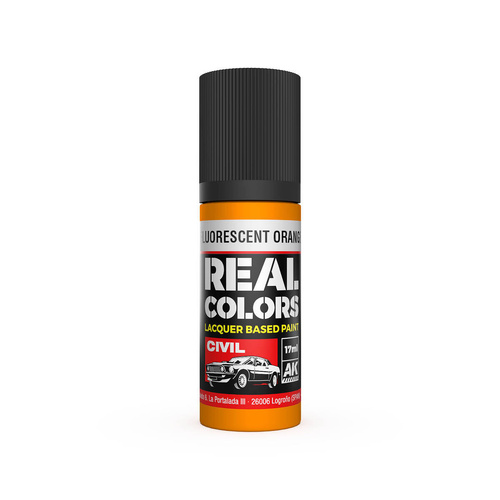 AK Interactive Real Colors: Fluorescent Orange - 17ml Lacquer Paint