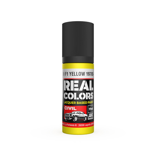 AK Interactive Real Colors: French F1 Yellow 1970s-1980s - 17ml Lacquer Paint