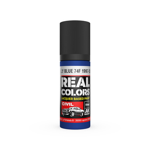 AK Interactive Real Colors: Rally Blue 74F 1997-2002 - 17ml Lacquer Paint