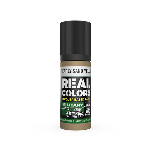 AK Interactive Real Colors: IDF Early Sand Yellow - 17ml Lacquer Paint