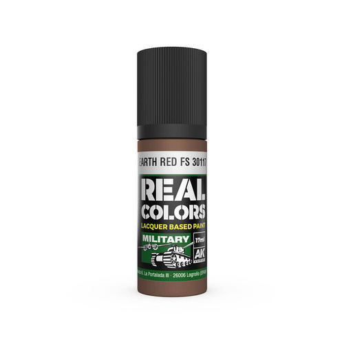 AK Interactive Real Colors: Earth Red FS 30117 - 17ml Lacquer Paint