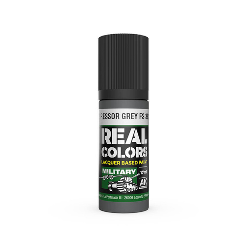 AK Interactive Real Colors: Aggressor Grey FS 36251 - 17ml Lacquer Paint