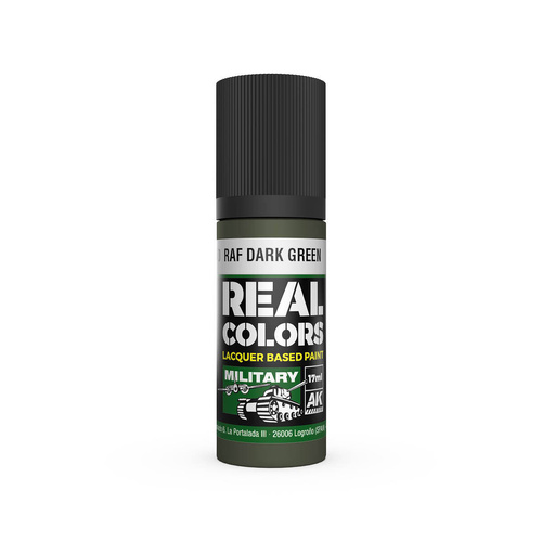 AK Interactive Real Colors: RAF Dark Green - 17ml Lacquer Paint