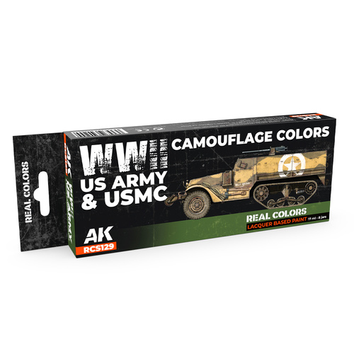 AK Interactive Real Colors Set: WWII US Army & USMC Camouflage Colours