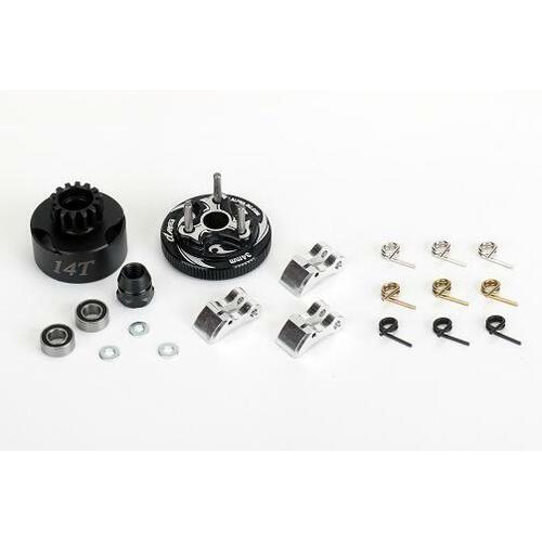 Alpha Clutch Bell COMBO SET (14T, bearings, flywheel, clutch shoes, springs, nut)