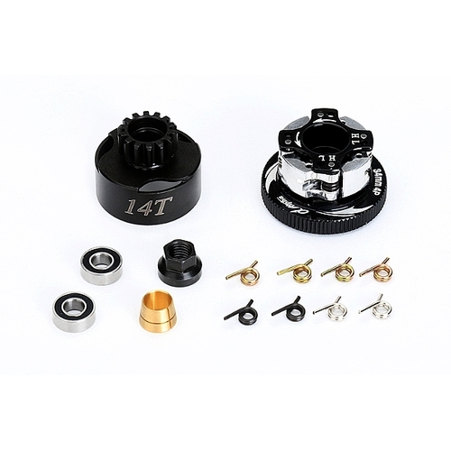 Alpha 14T Clutch Bell With 4 Shoe Clutch Flywheel Combo Set