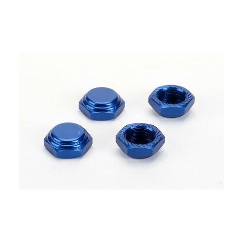 Alpha Serrated Cap Nut M12*1.25 Blue (4pcs)-Alumina material