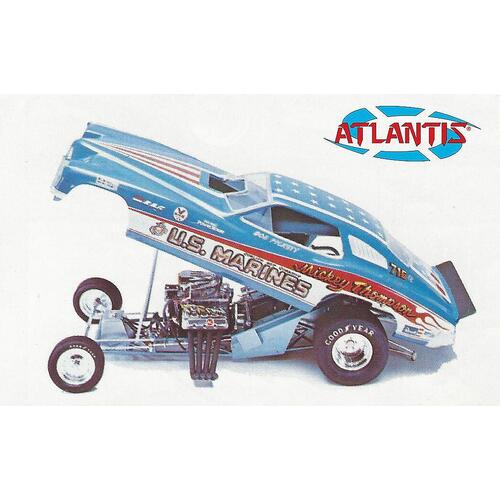 Atlantis 1/16 Mickey Thompson Marines Funny Car Plastic Model Kit