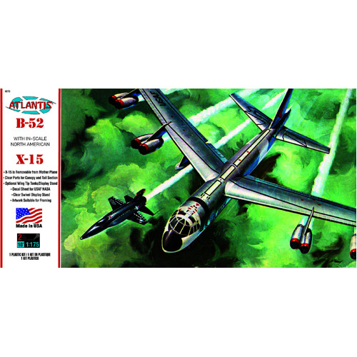 Atlantis 1/175 B-52 and X-15 with Swivel Stand Plastic Model Kit