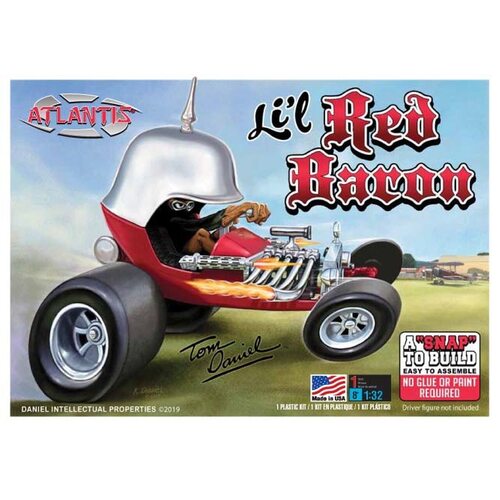 Atlantis 1/32 Snap Lil Red Baron Tom Daniel Plastic Model Kit